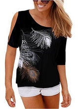 Relipop Women's Fashion Off Shoulder Tops Short Sleeve Blouse Casual T-Shirt
women
