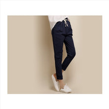 In Summer 2017 Fashion Linen Haren Nine Elastic Waist Pants All-Match Loose Pantalon Candy Colored Women's Casual Pants Trousers
women