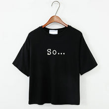 Free Shipping 2017 Summer Style Women's T Shirt Women Tops Loose Embroidered Letters Cotton Short Sleeve T-shirt Female T Shirts
women