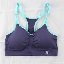 B.BANG Sexy Women Push Up Bra Running Sports Shirts for Yoga Gym Fitness Patchwork Tops For Girls and Woman Adjustable Strap Bra
women
