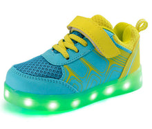 Children Luminous Sneakers 2016 New Spring Kids Sneakers Rechargeable Colorful LED Shoes for Girls Boys Shoes With light-kids