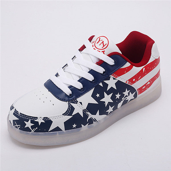 Yeafey USB Krasovki Luminous Sneakers Woman Mens Fashion Illuminated Glowing Sneakers Children Shoes with Light Female Shoes-kids