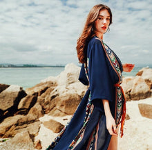 Long Cardigans Women 2017 Spring Summer New Bohemian Chiffon Long Cardigan Women Casual Trench Coat MF170419-women