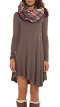 POSESHE Women's Long Sleeve Casual Loose T-Shirt Dress
women