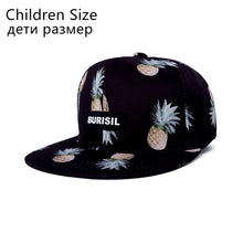 New Fastion Fruit pattern Snapback Caps Adult & Kids Hat Caps Children Baseball Caps For Boys Girls Sun Hip Hop Summer Hat
kids