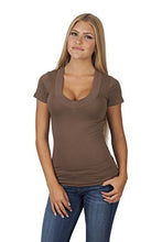 Hollywood Star Fashion Women's Deep V-Neck Short-Sleeve Shirt
women