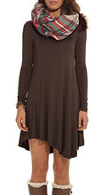 POSESHE Women's Long Sleeve Casual Loose T-Shirt Dress
women