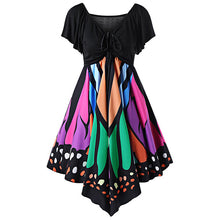 AZULINA Butterfly Shape Women Fashion Dress V Neck Novelty Female Party Dresses Vestido Robe Femme Plus Size 4XL 5XL-Women