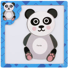 montessori Wooden Toys for Children 3D Magnetic Puzzles Tiger/Bear/Frog Cartoon Animals kids toys Tangram Child christmas Gift
kids