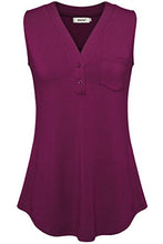 Bepei Womens Sleeveless Shirts Summer Tops Casual Tanks V Neck Office Wear
women