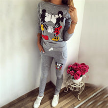 2017 Hot Selling Women Casual Sportswear Lovely Printed Hoodies long-sleeved Suit Kawayi Tenue Femme Sportswear Sets
women
