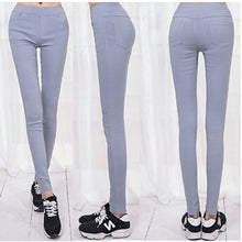 New Fashion 2017 Spring and Summer Plus Size Women's Clothing 3XL White Pencil Pants Ladies Cotton High Waist Elastic Trousers
women
