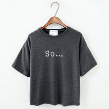Free Shipping 2017 Summer Style Women's T Shirt Women Tops Loose Embroidered Letters Cotton Short Sleeve T-shirt Female T Shirts
women