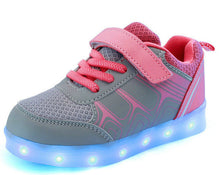 Children Luminous Sneakers 2016 New Spring Kids Sneakers Rechargeable Colorful LED Shoes for Girls Boys Shoes With light-kids
