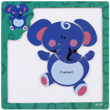 montessori Wooden Toys for Children 3D Magnetic Puzzles Tiger/Bear/Frog Cartoon Animals kids toys Tangram Child christmas Gift
kids