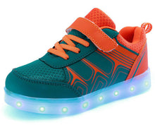 Children Luminous Sneakers 2016 New Spring Kids Sneakers Rechargeable Colorful LED Shoes for Girls Boys Shoes With light-kids