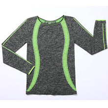 BINAND Women Slim Yoga sports long Sleeves Shirt High Elastic Training  Running Exercise Slim Stretch Soft Sports Yoga Tops
women
