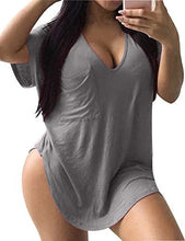 Allegrace Womens Casual Scoop Collar Plus Size T Shirts Summer Tops Tee
women