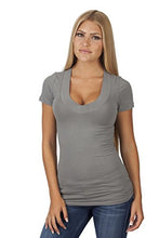 Hollywood Star Fashion Women's Deep V-Neck Short-Sleeve Shirt
women