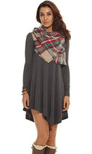 POSESHE Women's Long Sleeve Casual Loose T-Shirt Dress
women