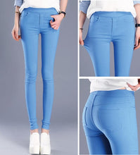 New Fashion 2017 Spring and Summer Plus Size Women's Clothing 3XL White Pencil Pants Ladies Cotton High Waist Elastic Trousers
women