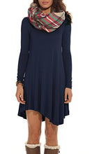 POSESHE Women's Long Sleeve Casual Loose T-Shirt Dress
women