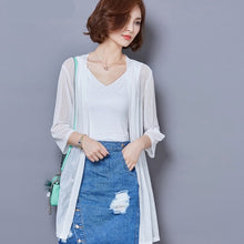 2017 Summer Kimono Cardigan Women Loose Long Blouses Shirt Large Size Chiffon Beach Shirts Sunscreen Clothing Blusas Plus Size
women