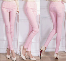 New Fashion 2017 Spring and Summer Plus Size Women's Clothing 3XL White Pencil Pants Ladies Cotton High Waist Elastic Trousers
women