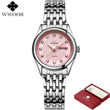 New Women Watches Brand Luxury 50m Waterproof Date Clock Ladies Quartz Sports Wrist Watch Women Silver Bracelet relogio feminino
women