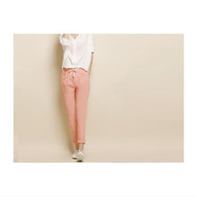 In Summer 2017 Fashion Linen Haren Nine Elastic Waist Pants All-Match Loose Pantalon Candy Colored Women's Casual Pants Trousers
women