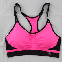 B.BANG Sexy Women Push Up Bra Running Sports Shirts for Yoga Gym Fitness Patchwork Tops For Girls and Woman Adjustable Strap Bra
women