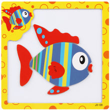 montessori Wooden Toys for Children 3D Magnetic Puzzles Tiger/Bear/Frog Cartoon Animals kids toys Tangram Child christmas Gift
kids