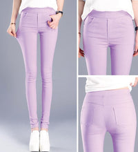 New Fashion 2017 Spring and Summer Plus Size Women's Clothing 3XL White Pencil Pants Ladies Cotton High Waist Elastic Trousers
women