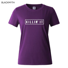 Killin It Fashion Cotton Women T shirt  T-shirt Tops Harajuku Tee White Black Short Sleeve tshirts Casual Night Club Clothing
women