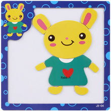 montessori Wooden Toys for Children 3D Magnetic Puzzles Tiger/Bear/Frog Cartoon Animals kids toys Tangram Child christmas Gift
kids