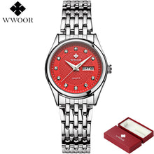 New Women Watches Brand Luxury 50m Waterproof Date Clock Ladies Quartz Sports Wrist Watch Women Silver Bracelet relogio feminino
women