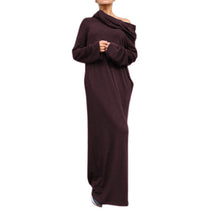 Preself Off Shoulder Maxi Dresses Hooded Wrap Dress  Shirt Long Sleeve Casual Fashion Women 2017 Army Green Black Autumn Winter
women