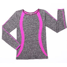 BINAND Women Slim Yoga sports long Sleeves Shirt High Elastic Training  Running Exercise Slim Stretch Soft Sports Yoga Tops
women