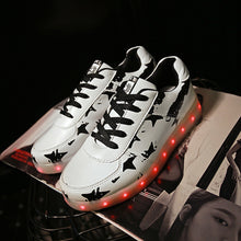 Yeafey USB Krasovki Luminous Sneakers Woman Mens Fashion Illuminated Glowing Sneakers Children Shoes with Light Female Shoes-kids