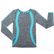BINAND Women Slim Yoga sports long Sleeves Shirt High Elastic Training  Running Exercise Slim Stretch Soft Sports Yoga Tops
women