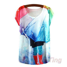 KaiTingu 2017 New Fashion Vintage Spring Summer T Shirt Women Clothing Tops Animal Owl Print T-shirt Printed White Woman Clothes
women