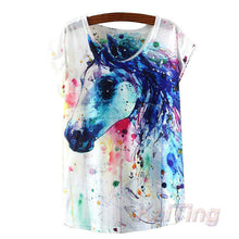 KaiTingu 2017 New Fashion Vintage Spring Summer T Shirt Women Clothing Tops Animal Owl Print T-shirt Printed White Woman Clothes
women