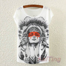 KaiTingu 2017 New Fashion Vintage Spring Summer T Shirt Women Clothing Tops Animal Owl Print T-shirt Printed White Woman Clothes
women