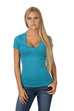 Hollywood Star Fashion Women's Deep V-Neck Short-Sleeve Shirt
women