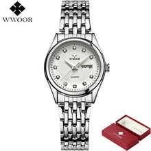 New Women Watches Brand Luxury 50m Waterproof Date Clock Ladies Quartz Sports Wrist Watch Women Silver Bracelet relogio feminino
women