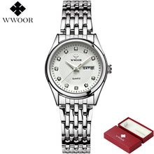 New Women Watches Brand Luxury 50m Waterproof Date Clock Ladies Quartz Sports Wrist Watch Women Silver Bracelet relogio feminino
women