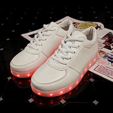 Yeafey USB Krasovki Luminous Sneakers Woman Mens Fashion Illuminated Glowing Sneakers Children Shoes with Light Female Shoes-kids
