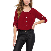 EFINNY Women Summer Chiffon Sleeveless Blouse Tank Shirt Dark Blue
women