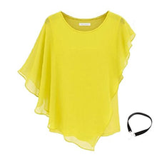 Fashion Story Women Casual T-shirt Short Sleeve Chiffon Top Crew Loose Blouse Bat Sleeve
women