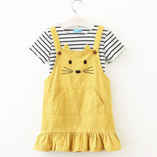 Bear Leader Girls Sets 2017 New Children Clothing Strap Dress Sets Kids Clothes Pullover Striped Shirt+Dress 2Pcs Suit Outwears
kids